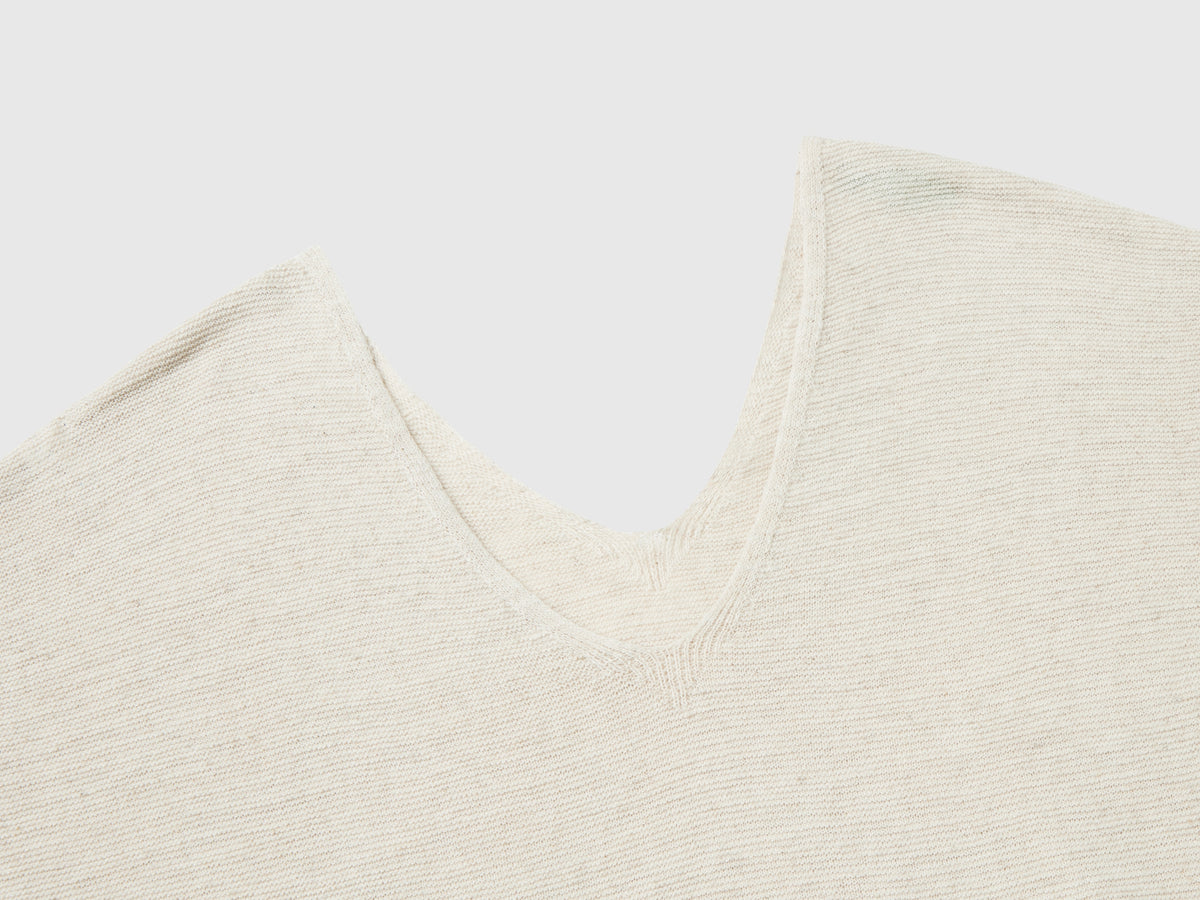 Maglia in misto cotone e lino