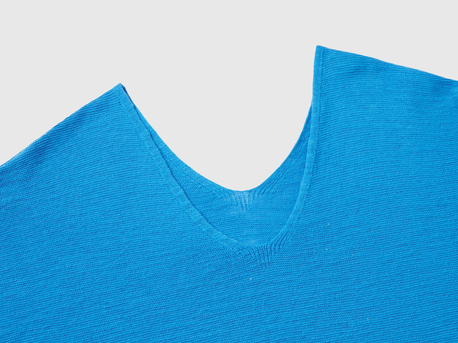 Maglia in misto cotone e lino da donna blu 3 | Benetton Outlet