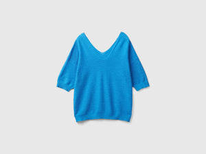 Maglia in misto cotone e lino