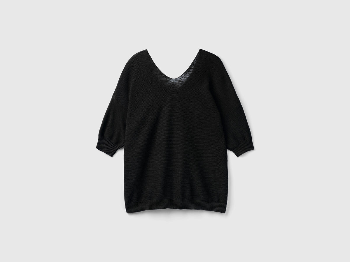 Maglia in misto cotone e lino