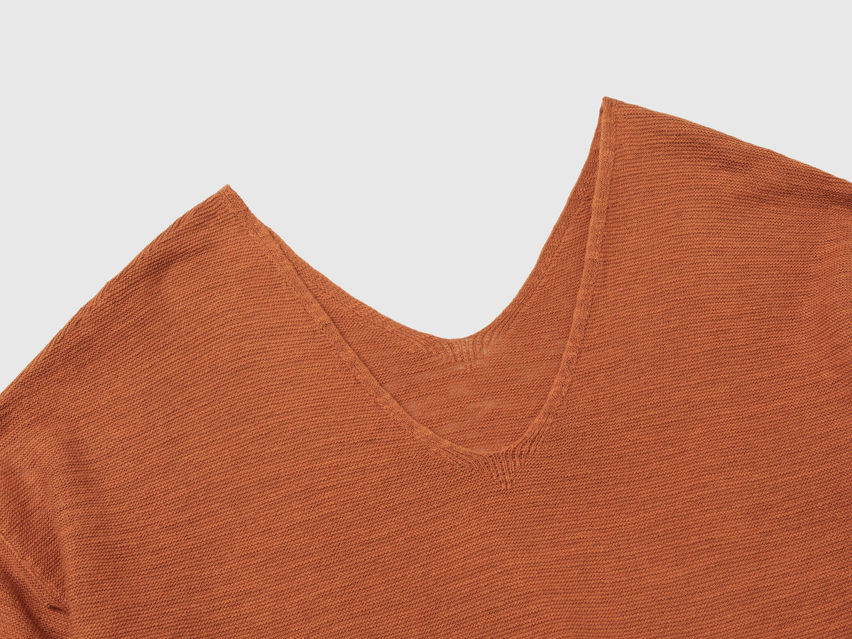 Maglia in misto cotone e lino