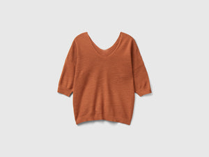 Maglia in misto cotone e lino