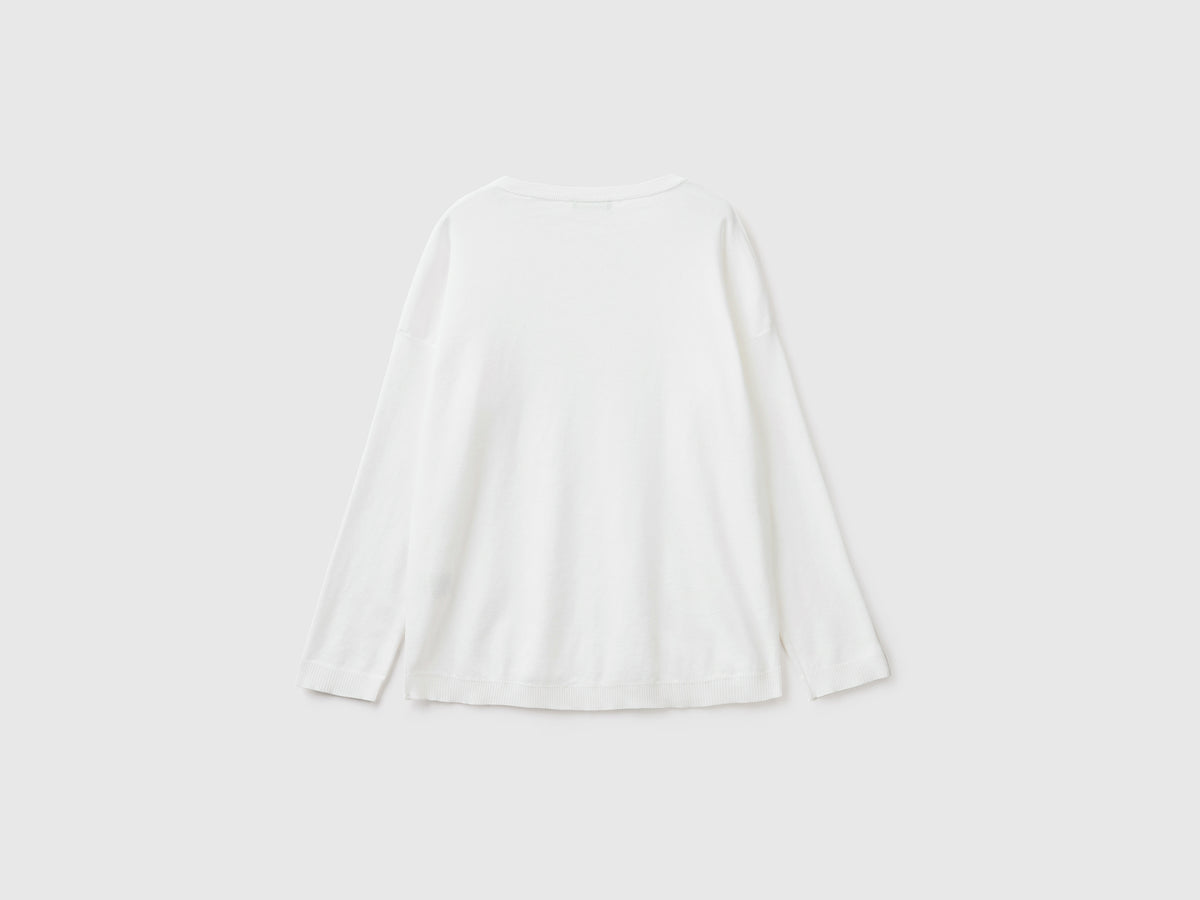Maglia in cotone con scollo rotondo