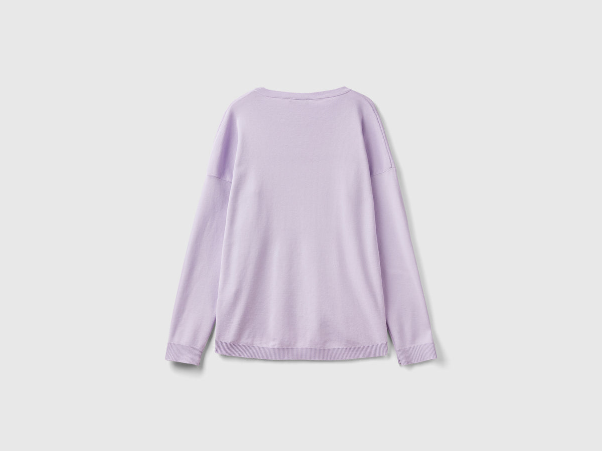 Maglia in cotone con scollo rotondo