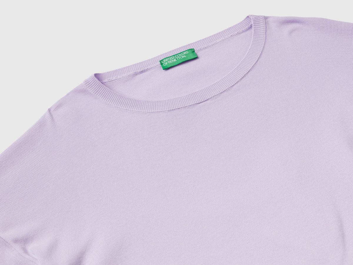 Maglia in cotone con scollo rotondo