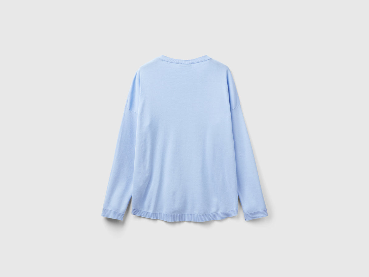 Maglia in cotone con scollo rotondo