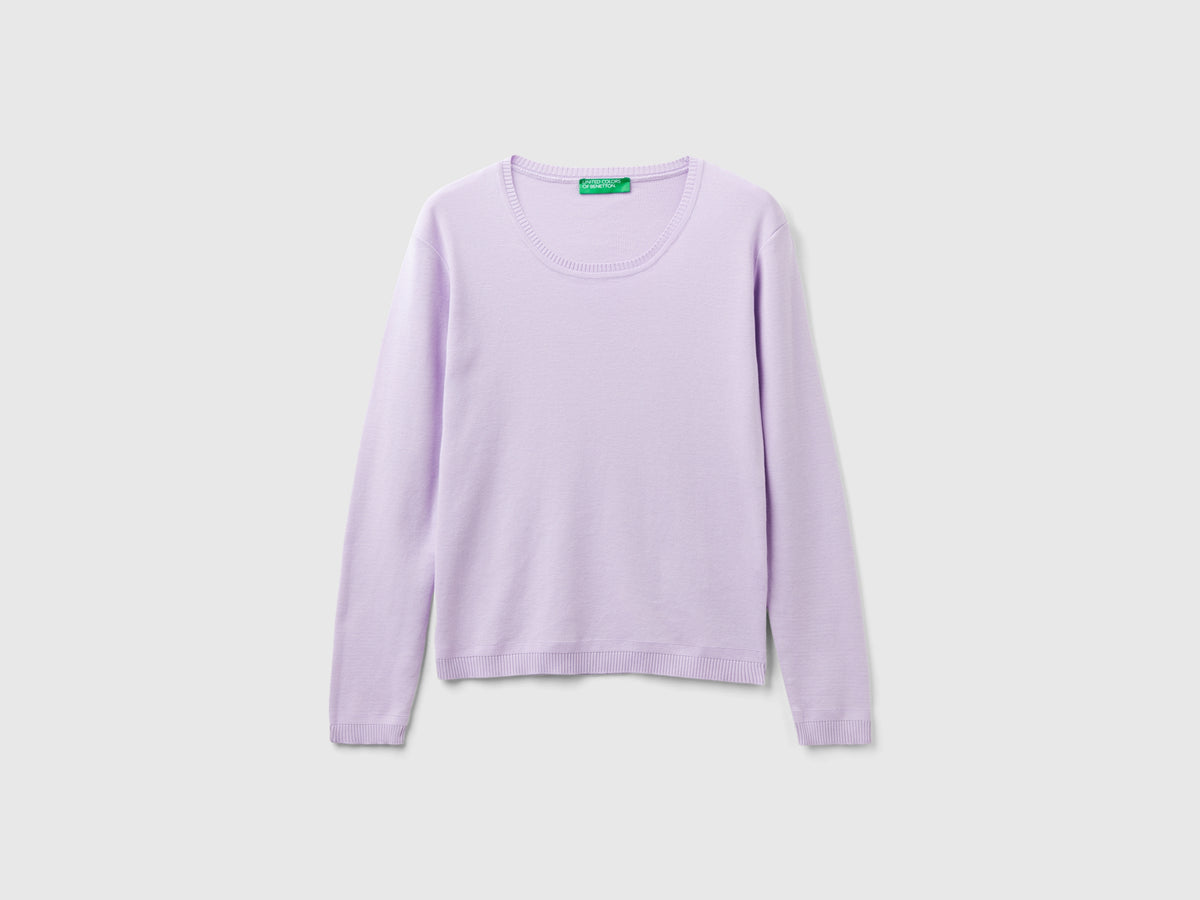 Maglia girocollo in puro cotone