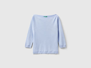 100% cotton boat neck sweater