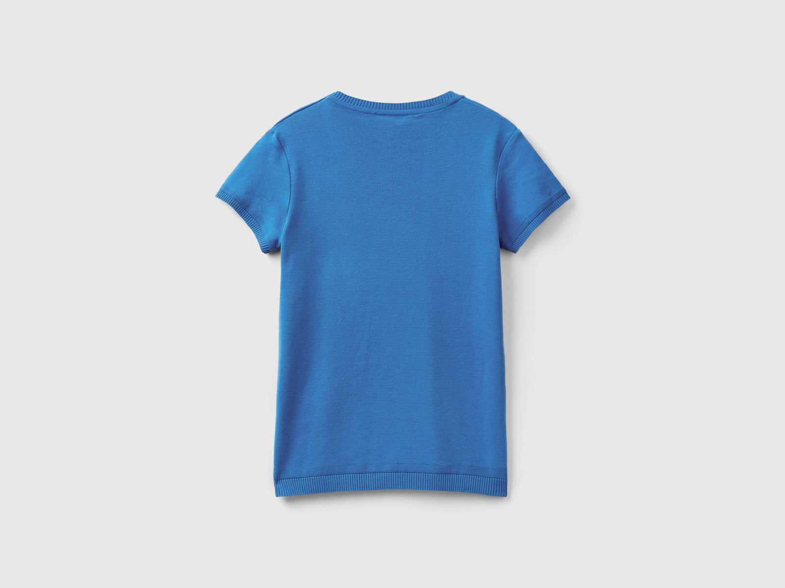 100% cotton short-sleeved shirt da donna blu 2 | Benetton Outlet