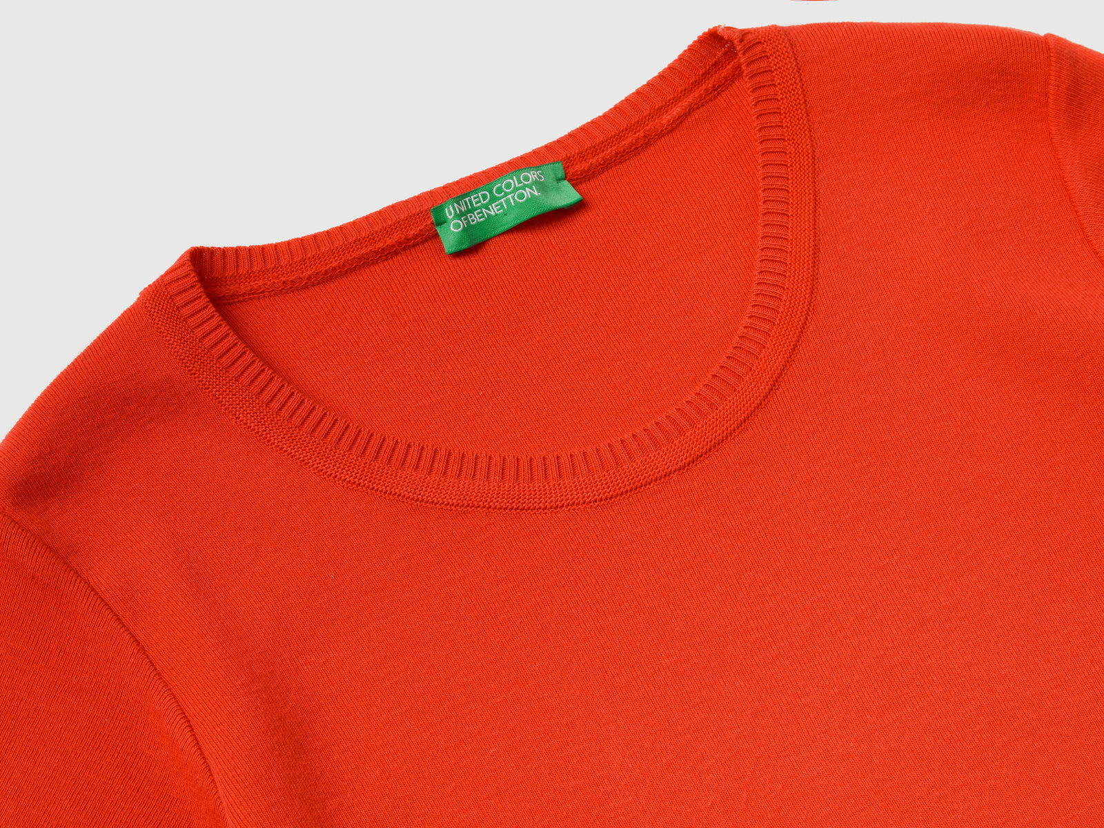 Maglia a manica corta in 100% cotone da donna rosso 3 | Benetton Outlet