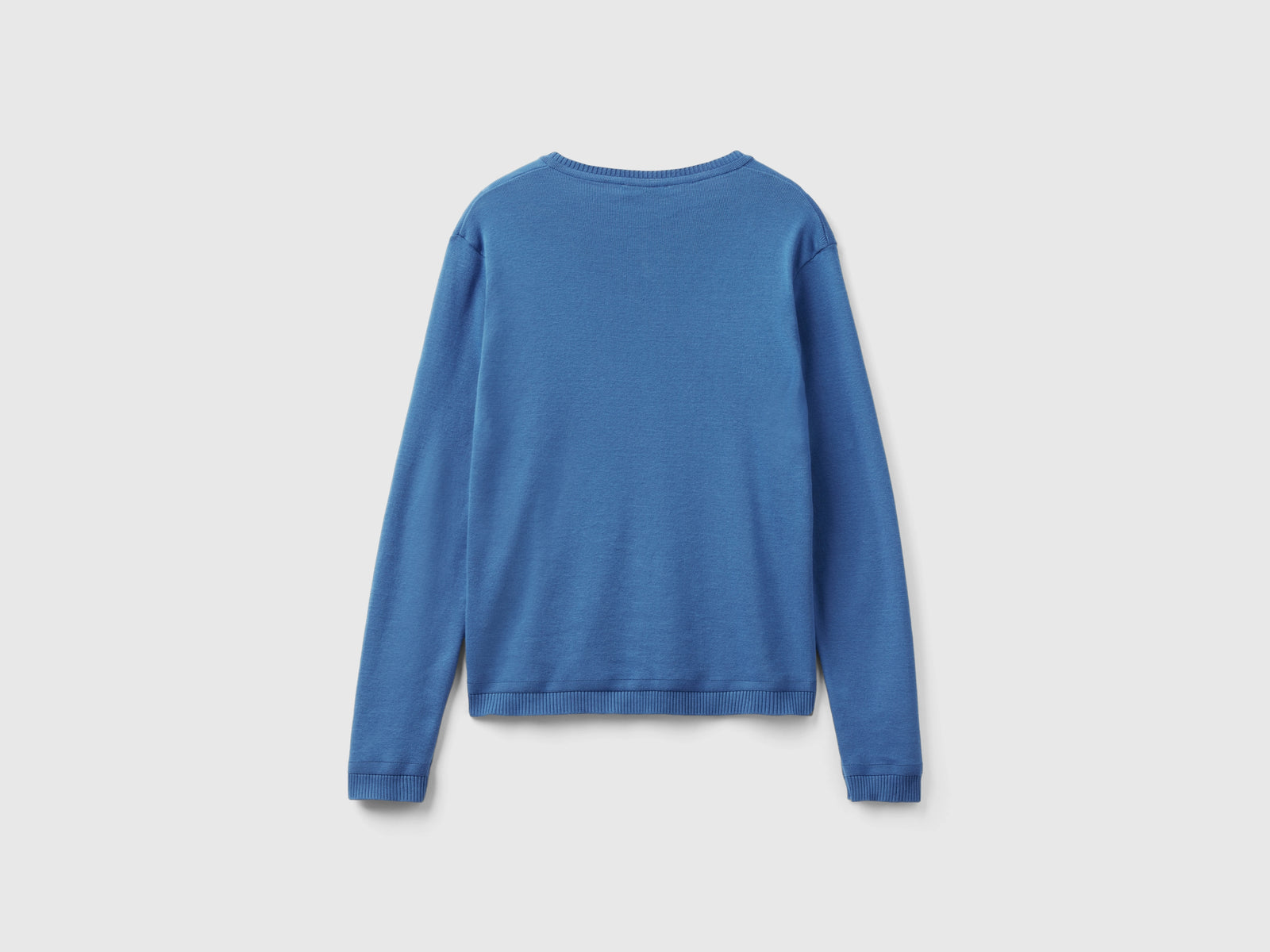 Cárdigan de cuello redondo en puro algodón da donna blu 2 | Benetton Outlet