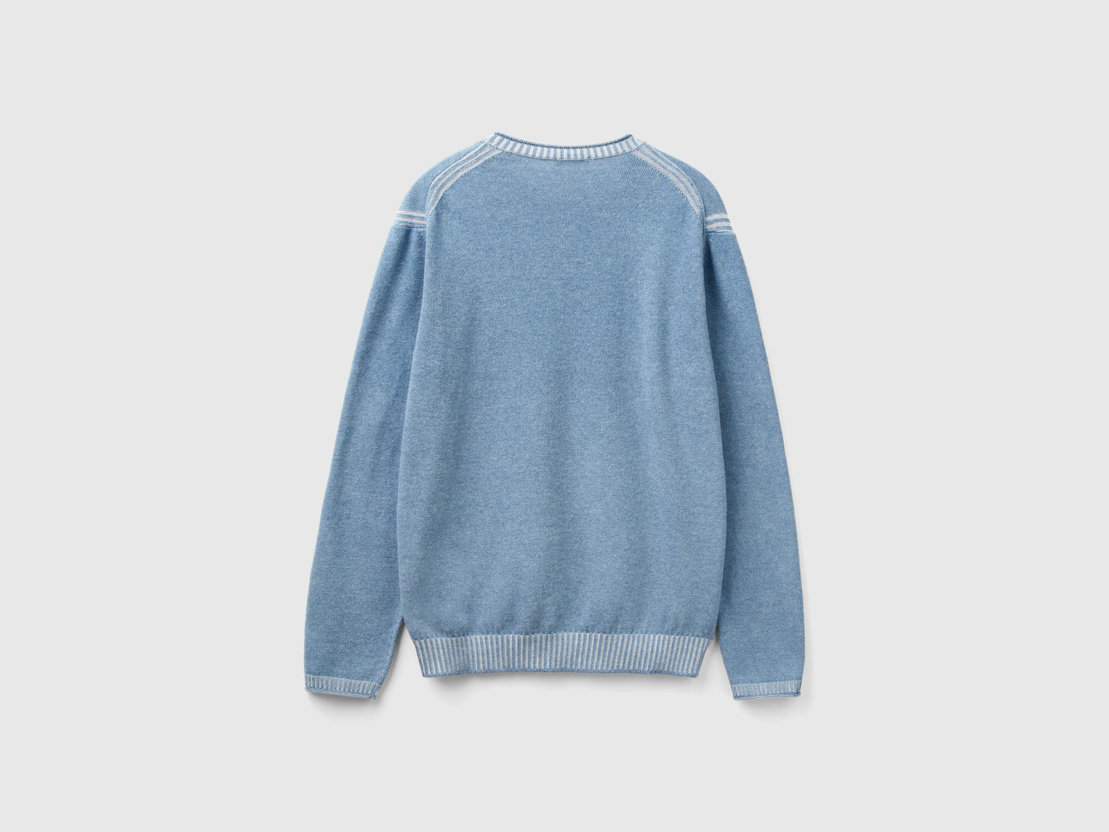 Maglia in misto cotone riciclato da uomo grigio scuro 2 | Benetton Outlet