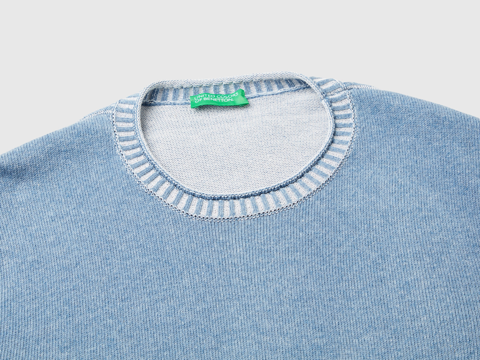 Maglia in misto cotone riciclato da uomo grigio scuro 3 | Benetton Outlet