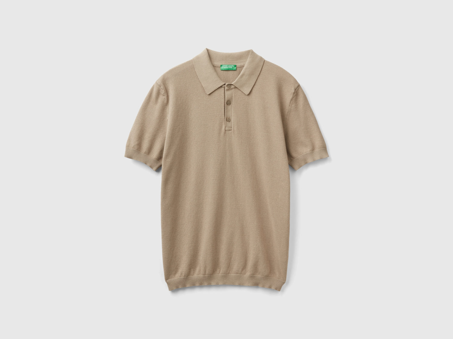 Polo de manga corta da uomo beige | Benetton Outlet