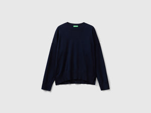 Maglia girocollo in cotone tricot