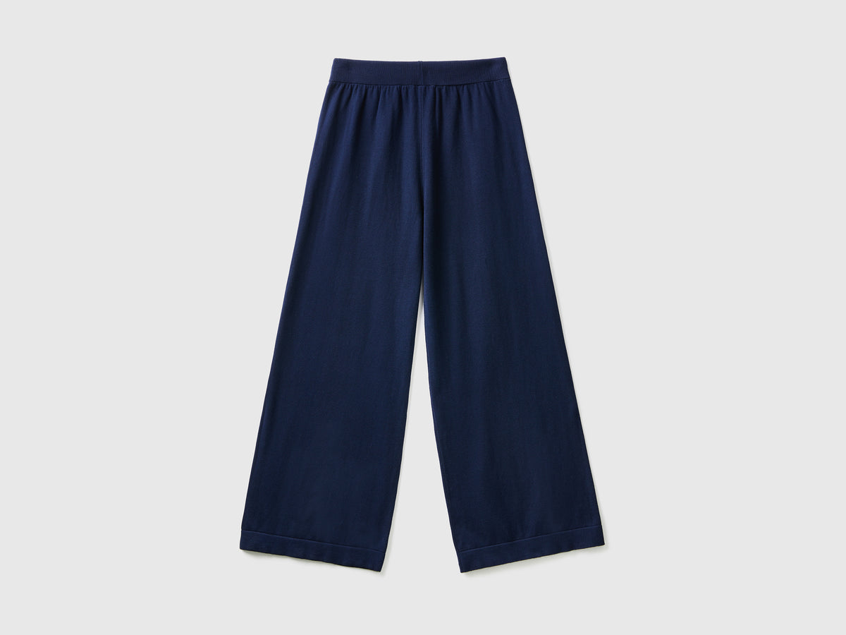 Pantalones de punto de pierna ancha