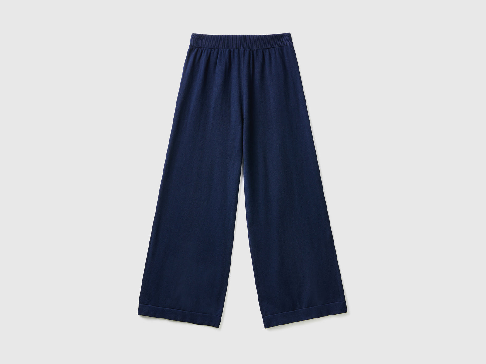 Pantalones de punto de pierna ancha da donna blu scuro 2 | Benetton Outlet