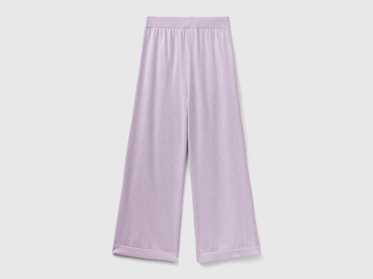 Pantaloni ampi in maglia