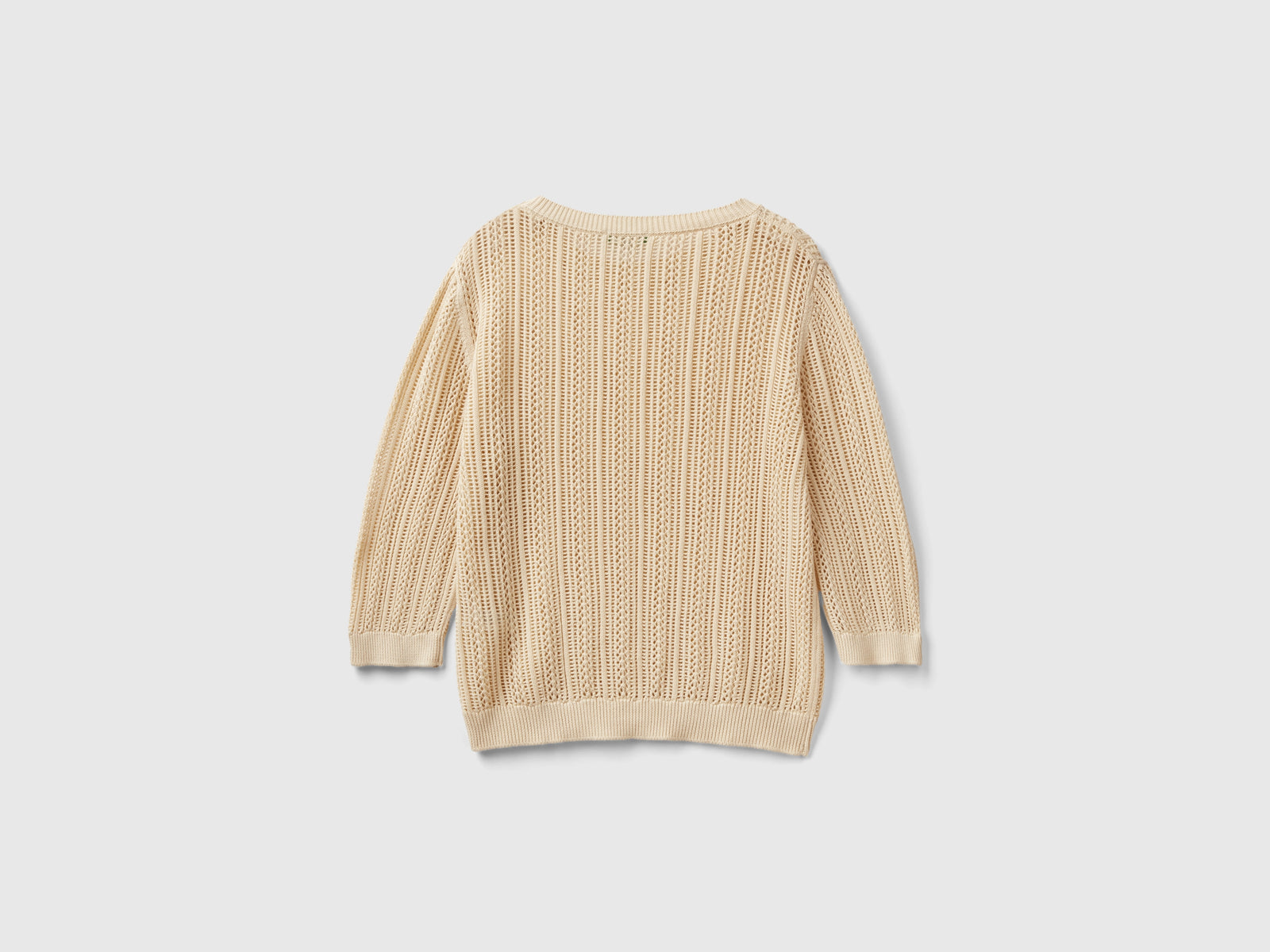 Maglia crochet da donna beige 2 | Benetton Outlet