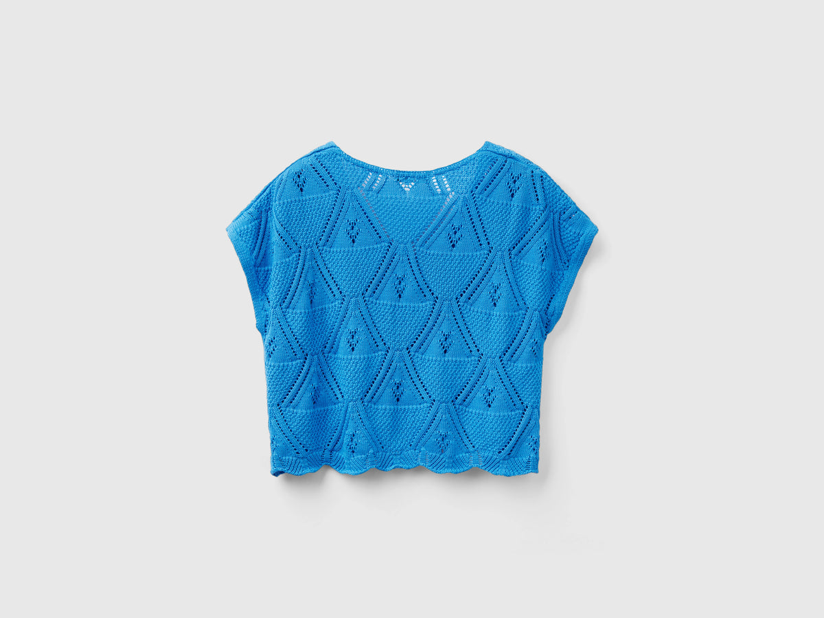 Maglia cropped crochet