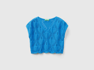 Maglia cropped crochet