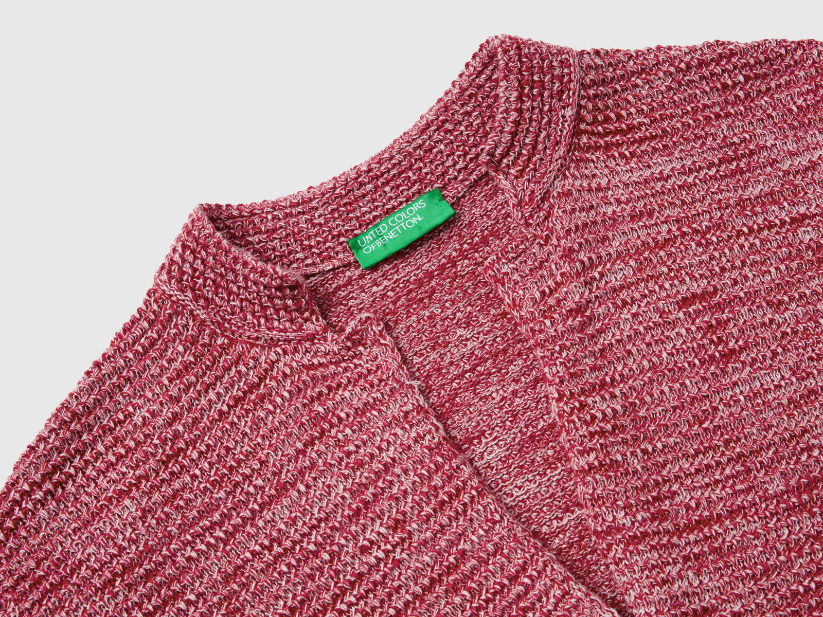 Giacca in maglia 100% cotone da donna fucsia 3 | Benetton Outlet