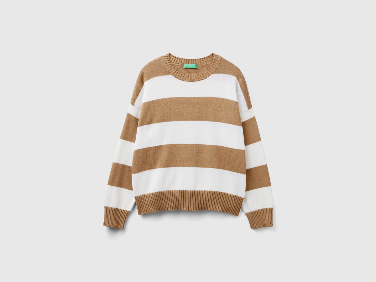 Maglia a righe in cotone tricot
