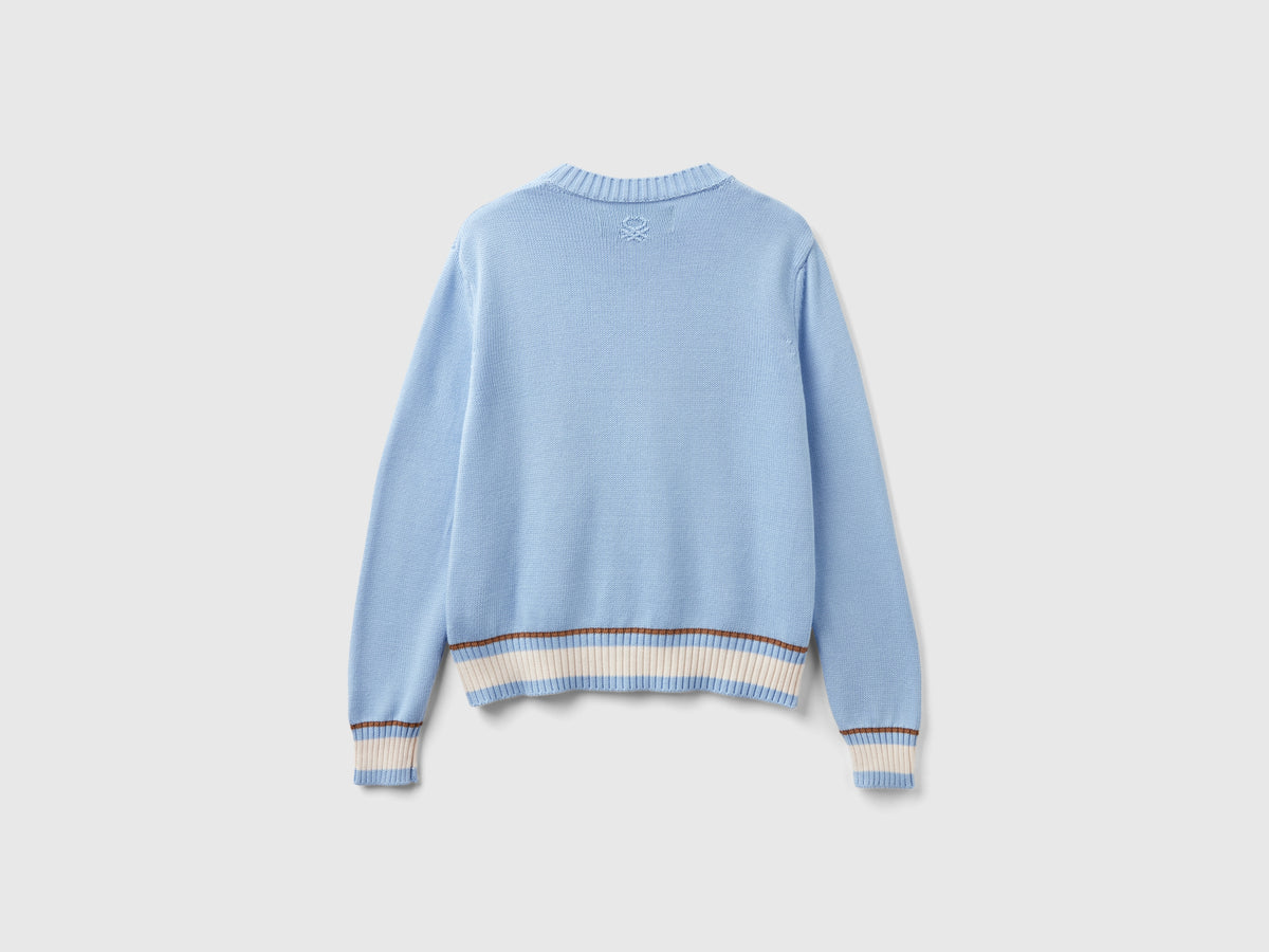 Maglia con intarsio cavallo