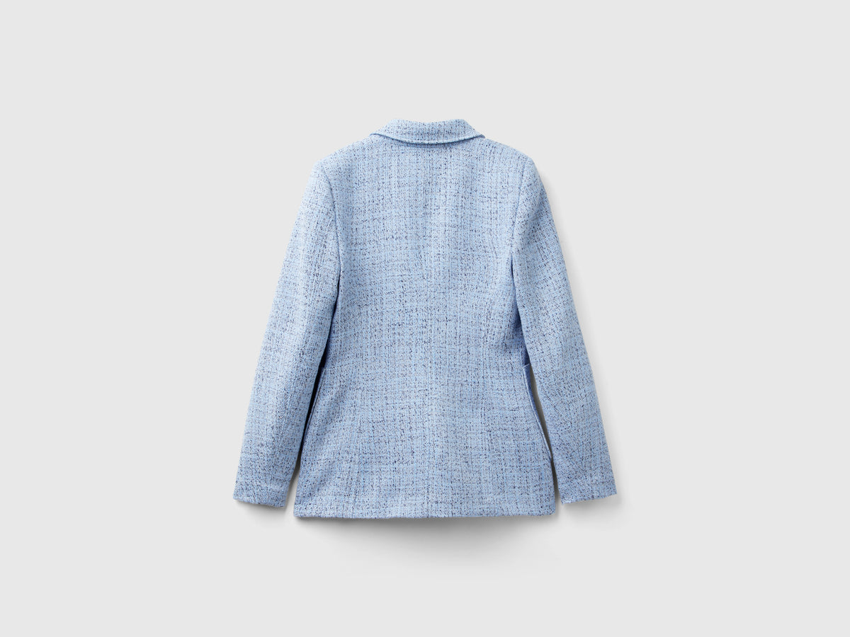 Blazer sfiancato in tweed