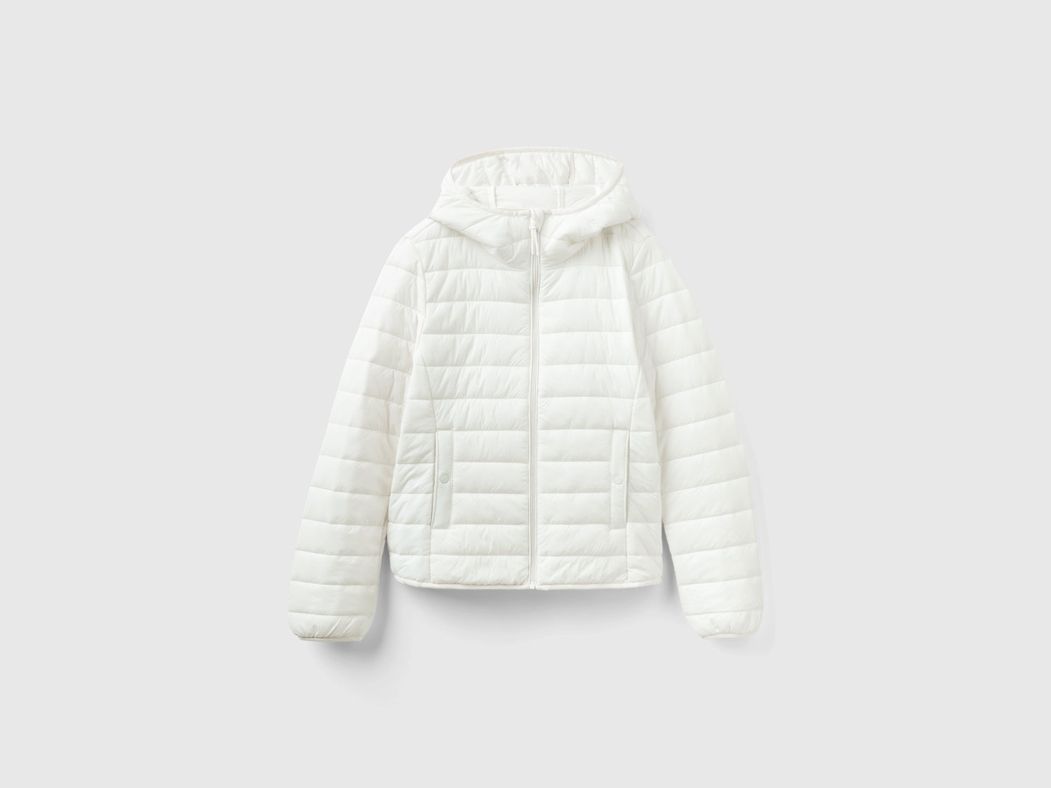 Chaqueta acolchada con guata reciclada da donna bianco panna | Benetton Outlet