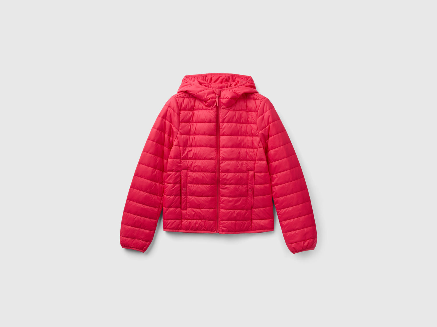 Chaqueta acolchada con guata reciclada da donna fucsia | Benetton Outlet