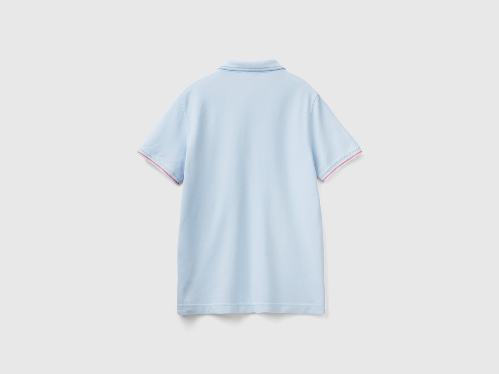 Polo in cotone bio da uomo celeste 2 | Benetton Outlet