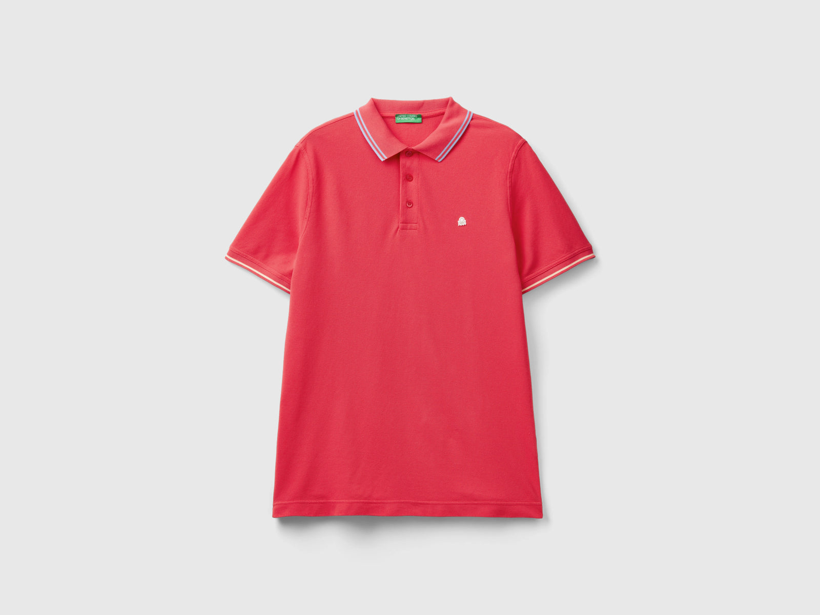 Polo in cotone bio da uomo fucsia | Benetton Outlet