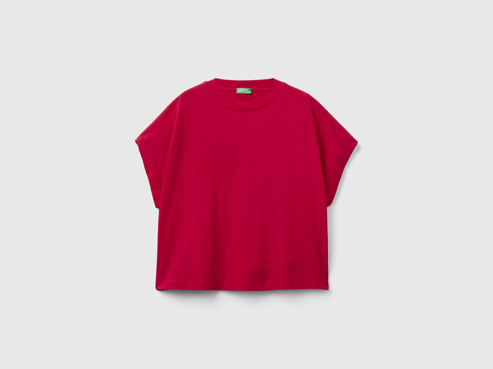 Maglietta con manica a kimono da donna rosso | Benetton Outlet