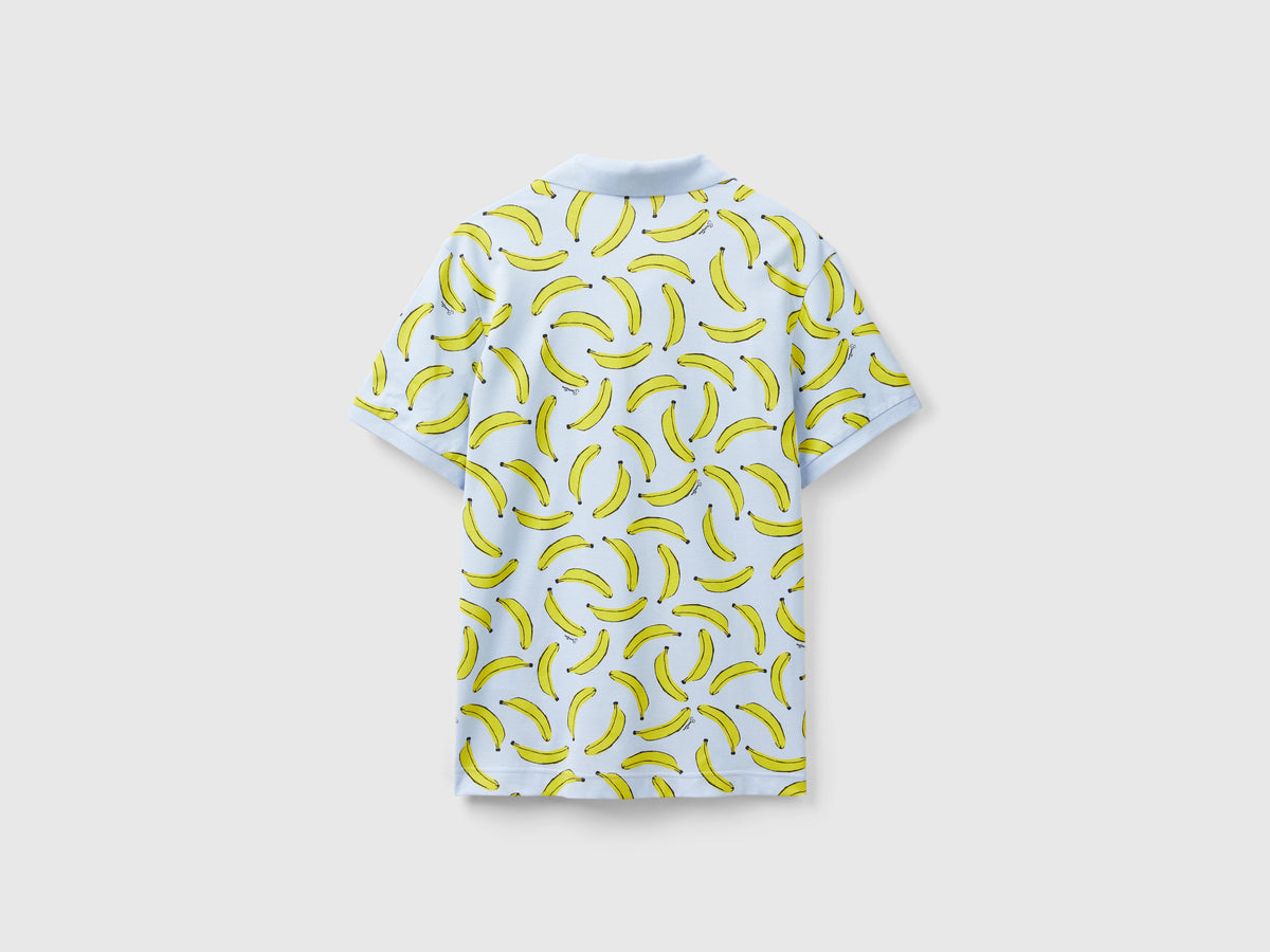 Polo con pattern banane in cotone