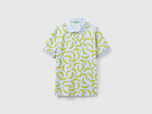 Polo con pattern banane in cotone