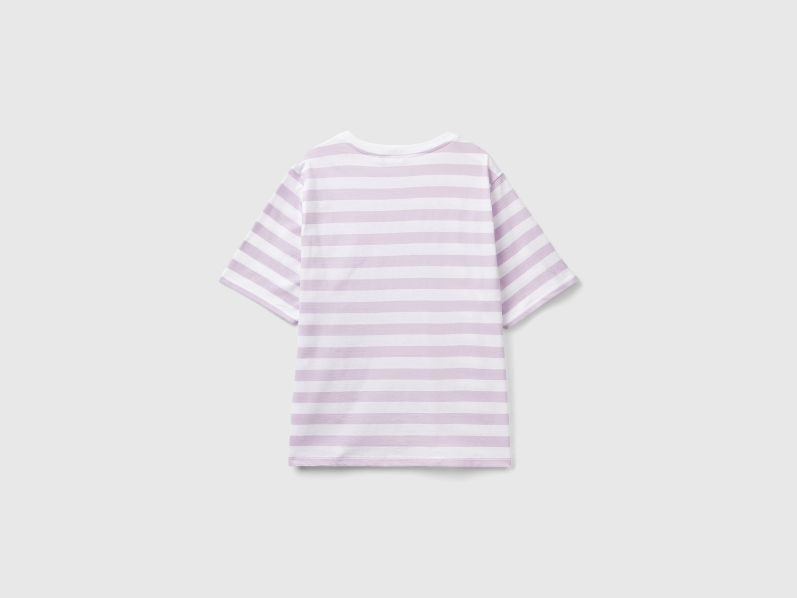 T-shirt a righe comfort fit da donna lilla 2 | Benetton Outlet