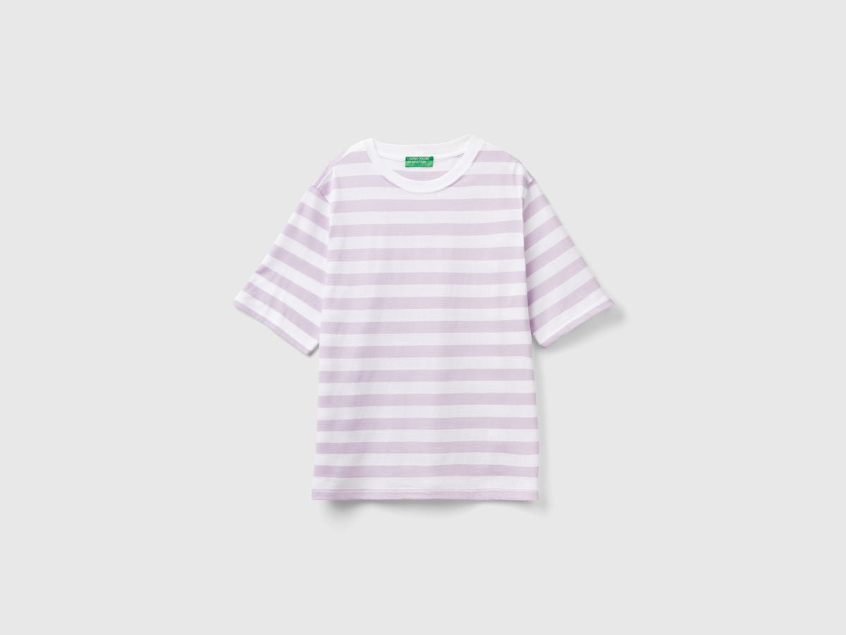 T-shirt a righe comfort fit