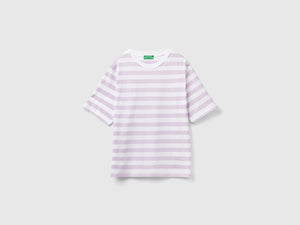 T-shirt a righe comfort fit
