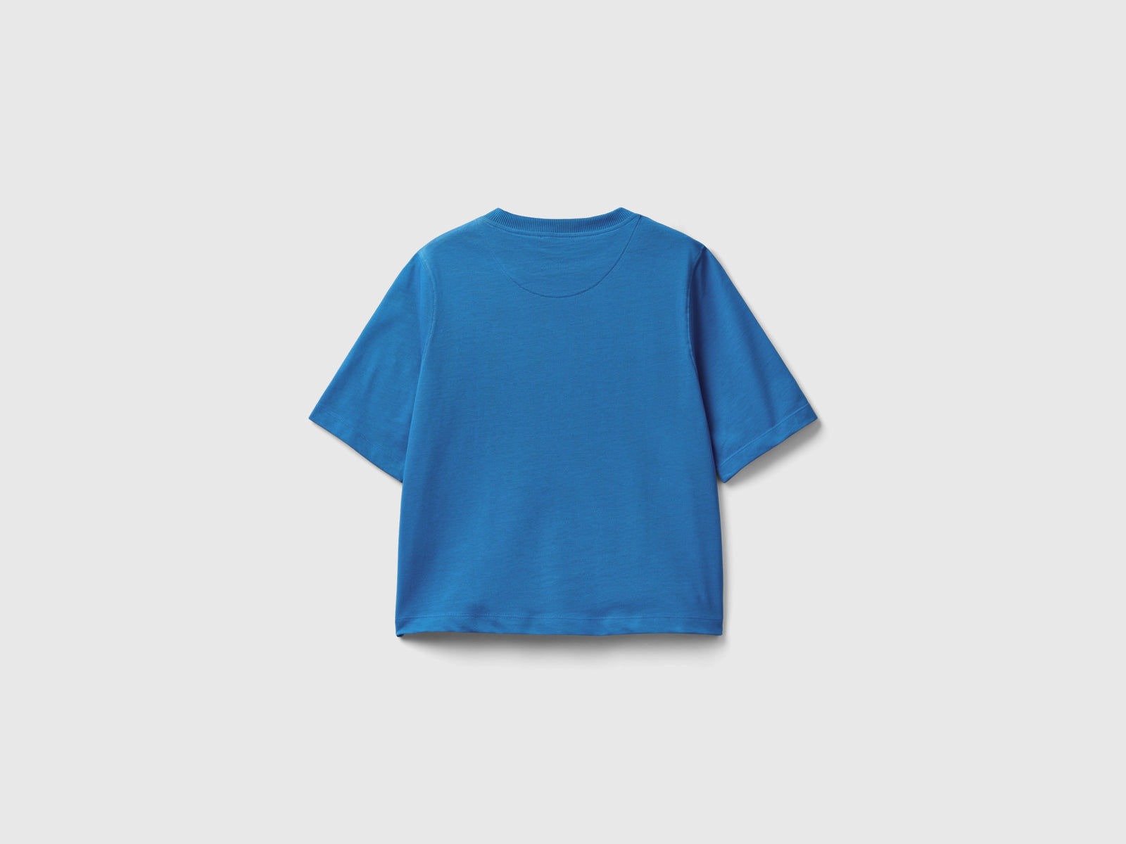 T-shirt boxy fit 100% cotone da donna blu 2 | Benetton Outlet