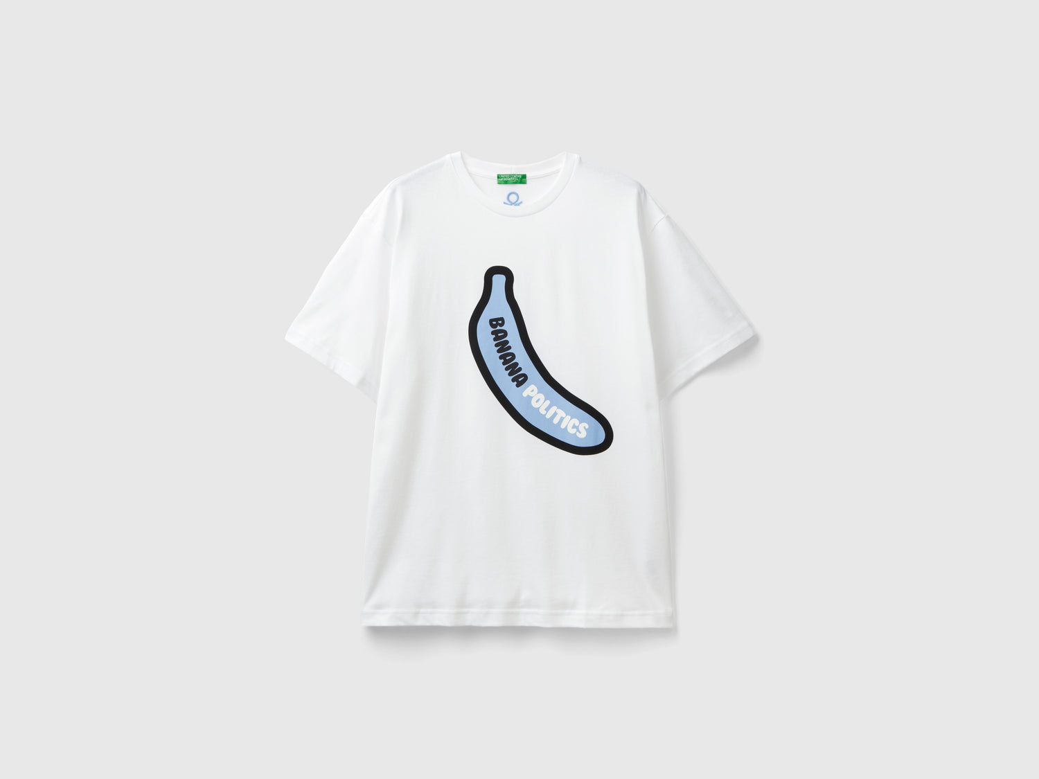 Oversized T-shirt with banana print da uomo bianco | Benetton Outlet