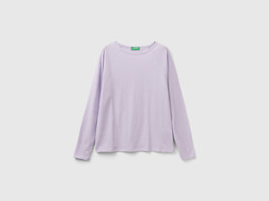 T-shirt manica lunga in cotone leggero