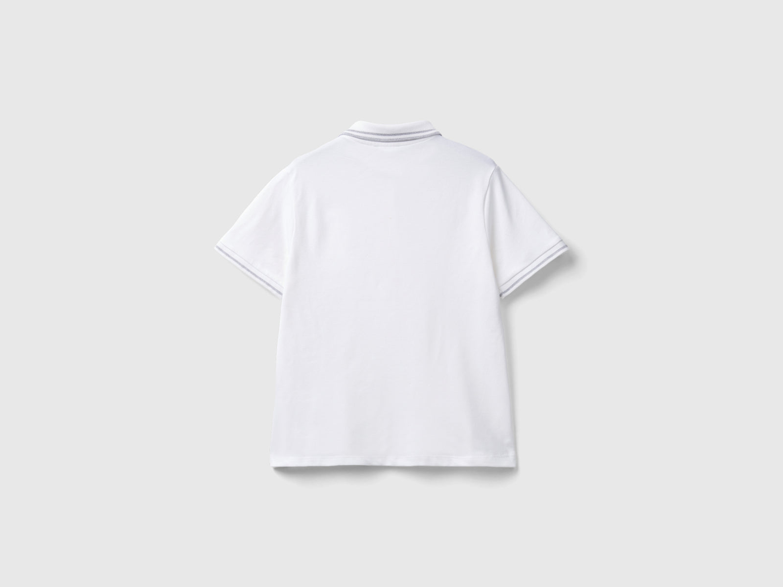 Polo in cotone bio stretch da donna bianco 2 | Benetton Outlet