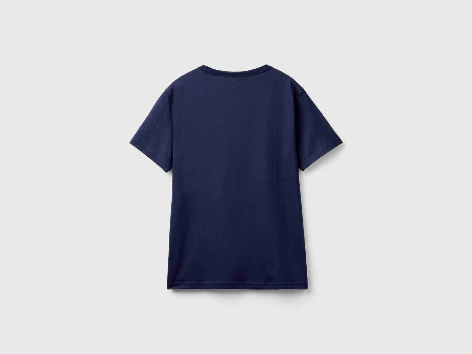 T-shirt in cotone bio con stampa logo da uomo blu scuro 2 | Benetton Outlet