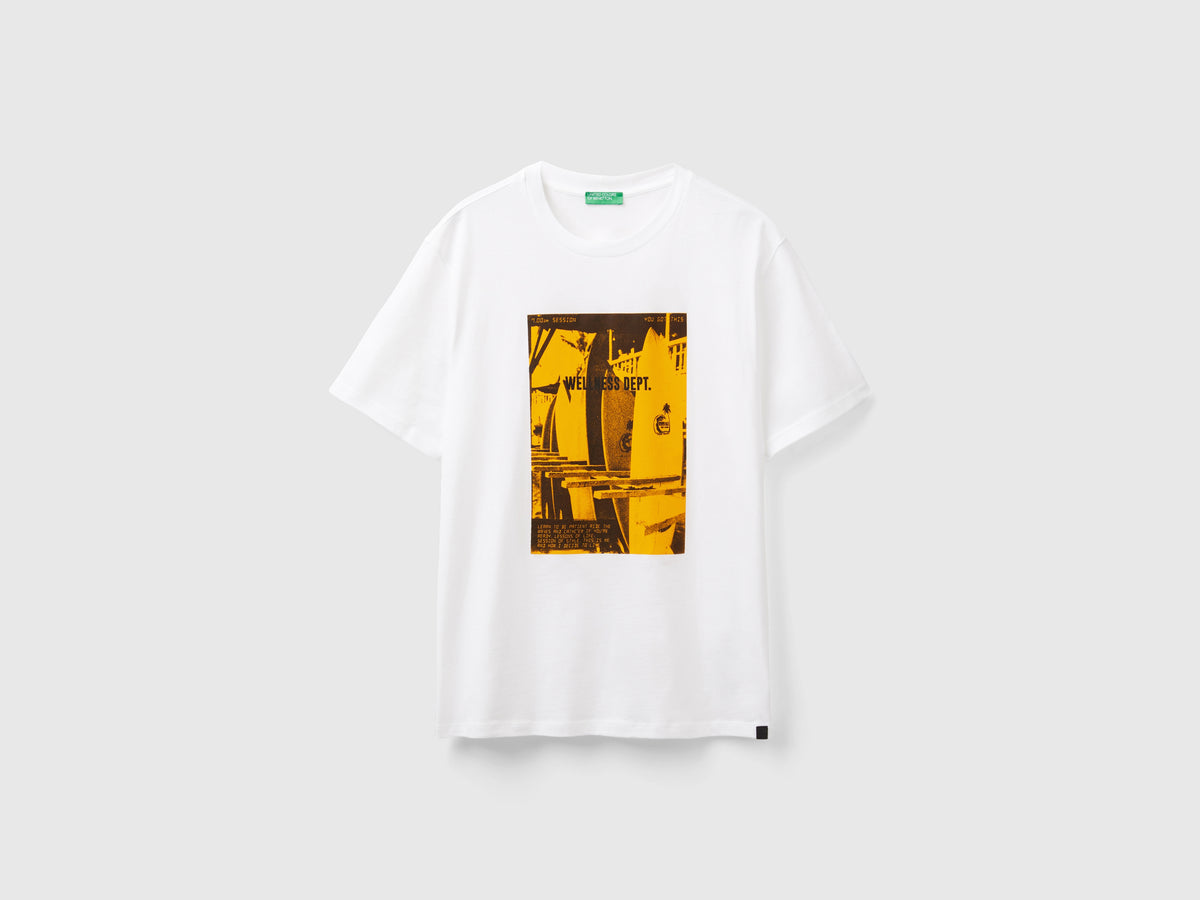 T-shirt con stampa in cotone bio