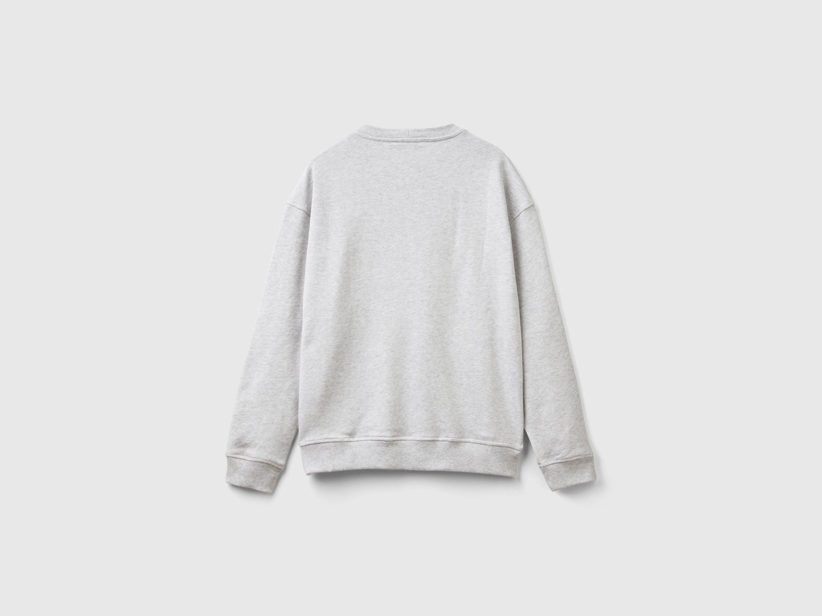 Felpa girocollo con stampa logo da uomo grigio chiaro 2 | Benetton Outlet