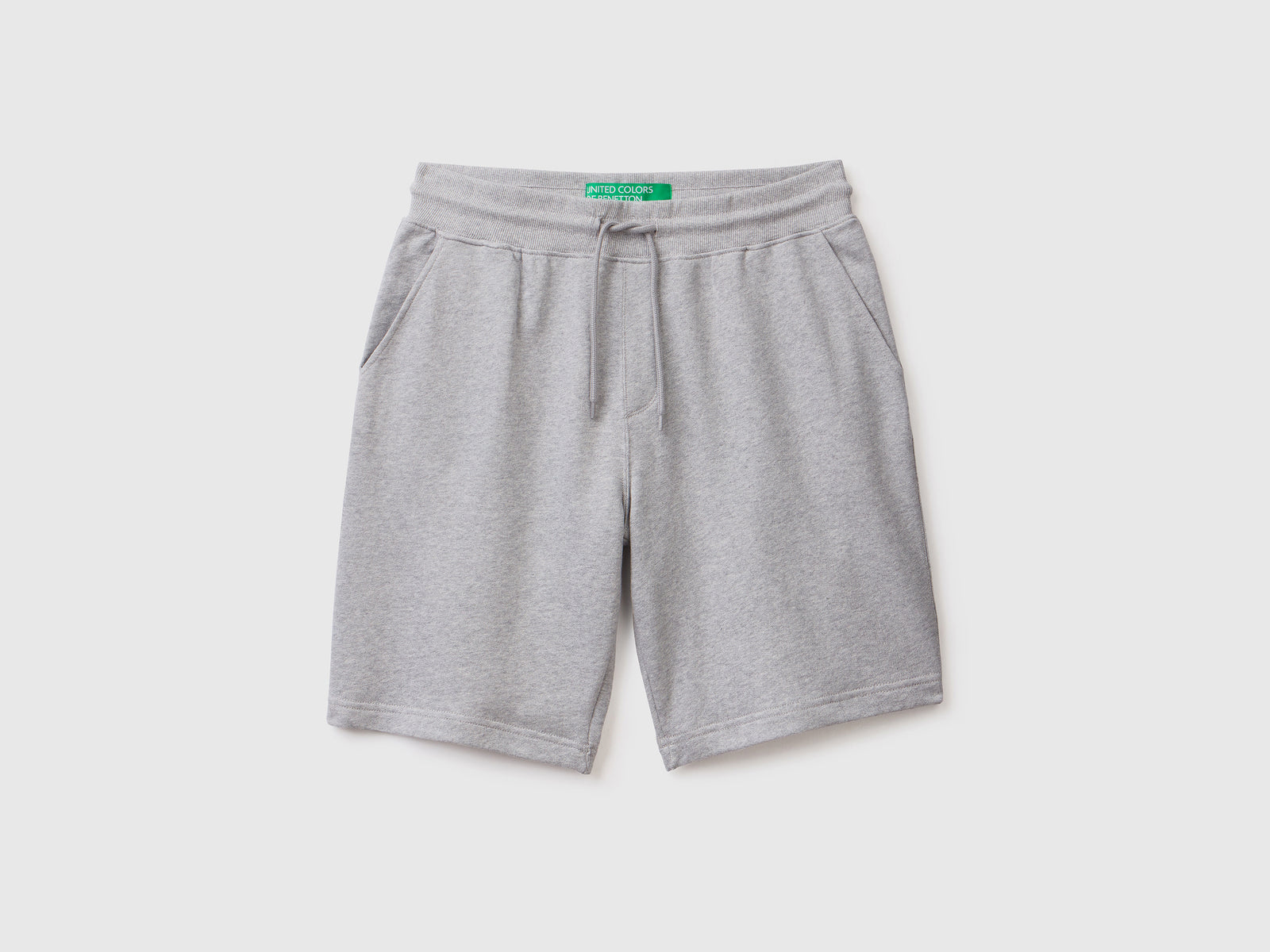 Bermuda in felpa 100% cotone da uomo grigio chiaro | Benetton Outlet
