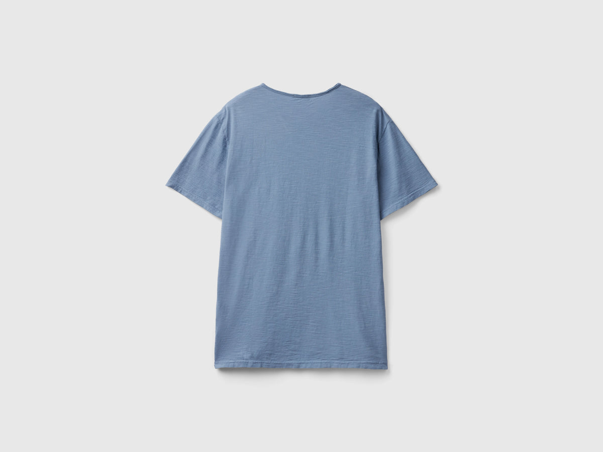 T-shirt 100% cotone con scollo a V