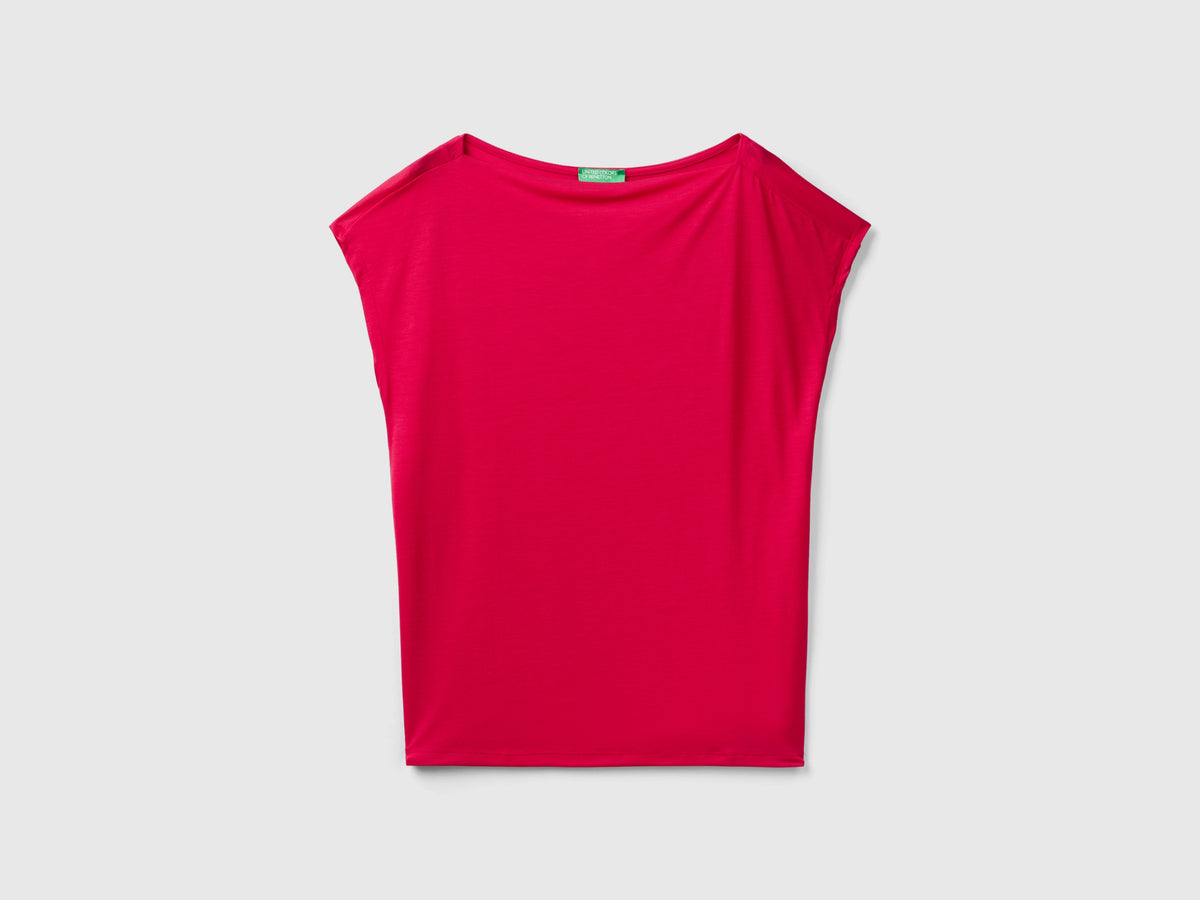 T-shirt manica corta in viscosa