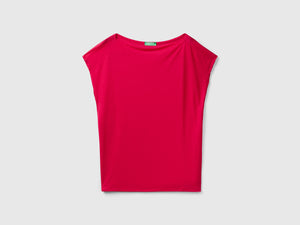 T-shirt manica corta in viscosa